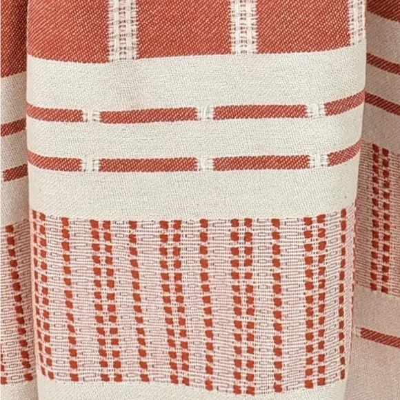 S X S W Desert Red Towel Blanket FLiPSiDE Threads Anthropologie Organic Cotton - Picture 7 of 13
